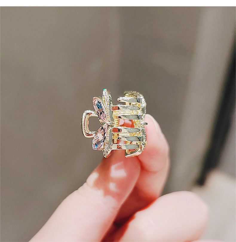 日系可爱兔耳朵发夹刘海夹少女粉色仿水晶小发抓夹顶夹详情9