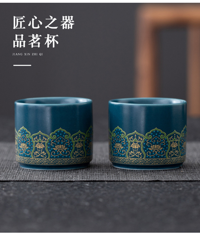 Tea set, home living room gift box, modern and simple kung fu ceramic teapot, tea tray and tea cup complete set pic 20