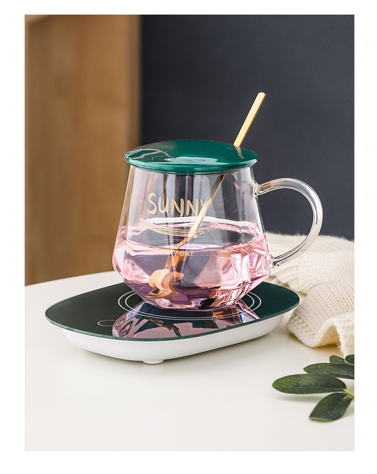 55度暖暖杯智能保温杯自动加热杯垫高硼硅玻璃恒温杯陶瓷盖带勺套装手提高档礼盒个人商务活动礼品支持做客logo详情12