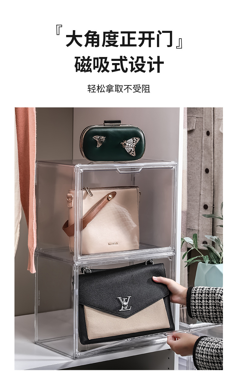 书本收纳盒大容量A4透明学生儿童绘本书桌整理箱子书架书柜储物筐详情10