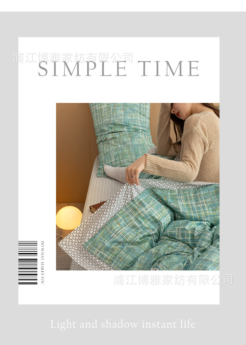Wholesale of high-end AB panel design, 40-piece all-cotton four-piece set with all-season universal printing process pic 10