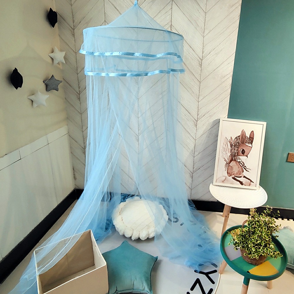 厂家直销小圆顶成人吊挂蚊帐 吊顶公主折叠钢丝蚊帐详情5