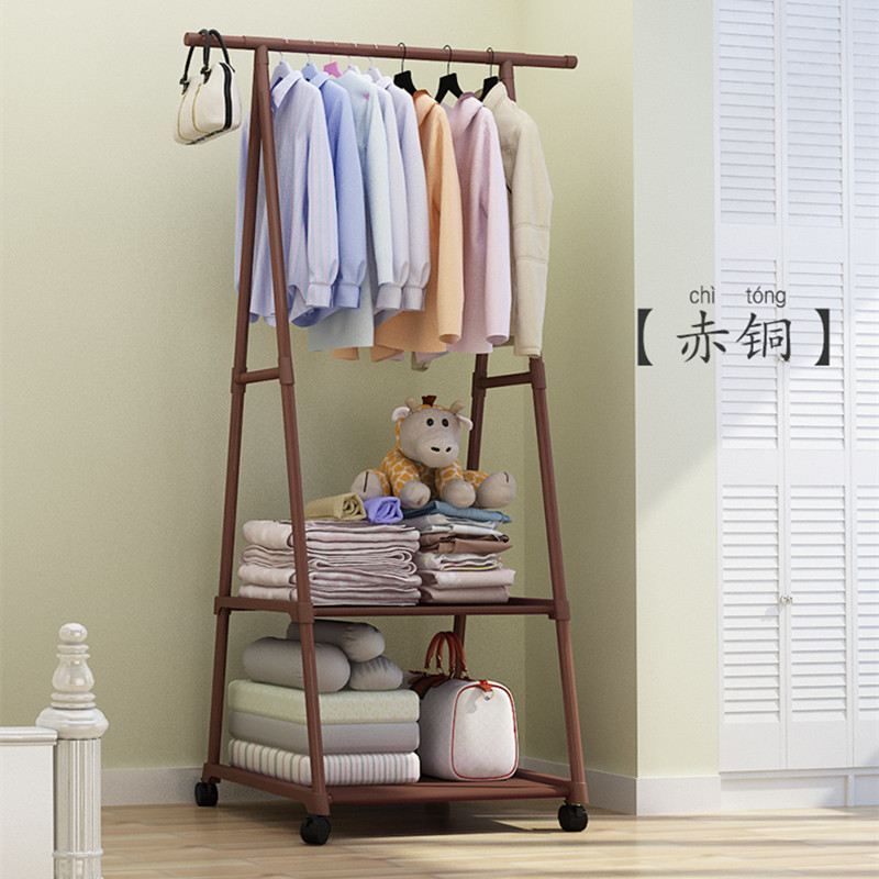 Coat rack, triangular coat rack, pull-down, multi-layer storage rack, simple and modern hanging clothes rack, drying rack pic 4