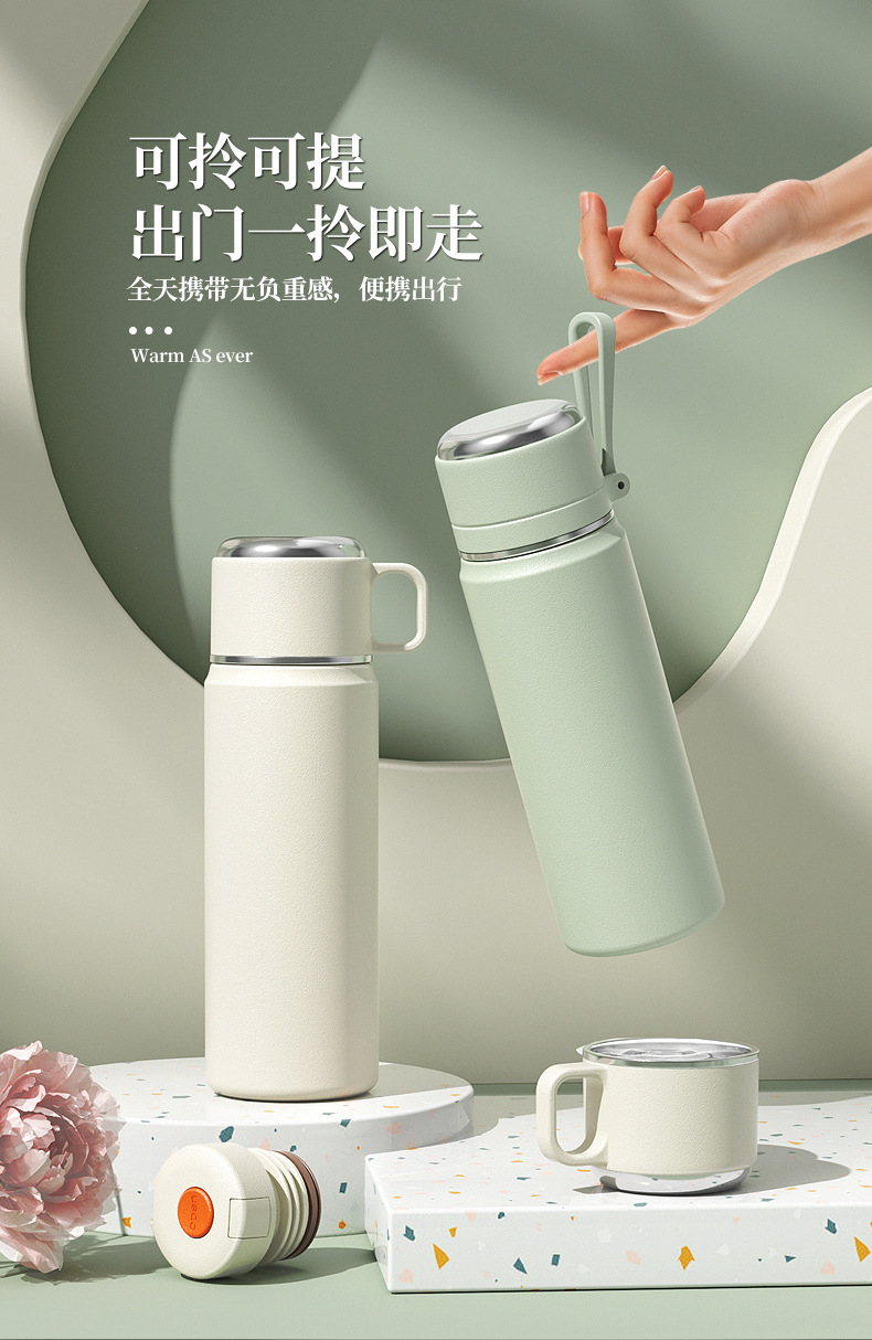316 stainless steel insulated cup, tea and water separation, large-capacity student water cup, high appearance level, tea brewing cup, gift engraving pic 22