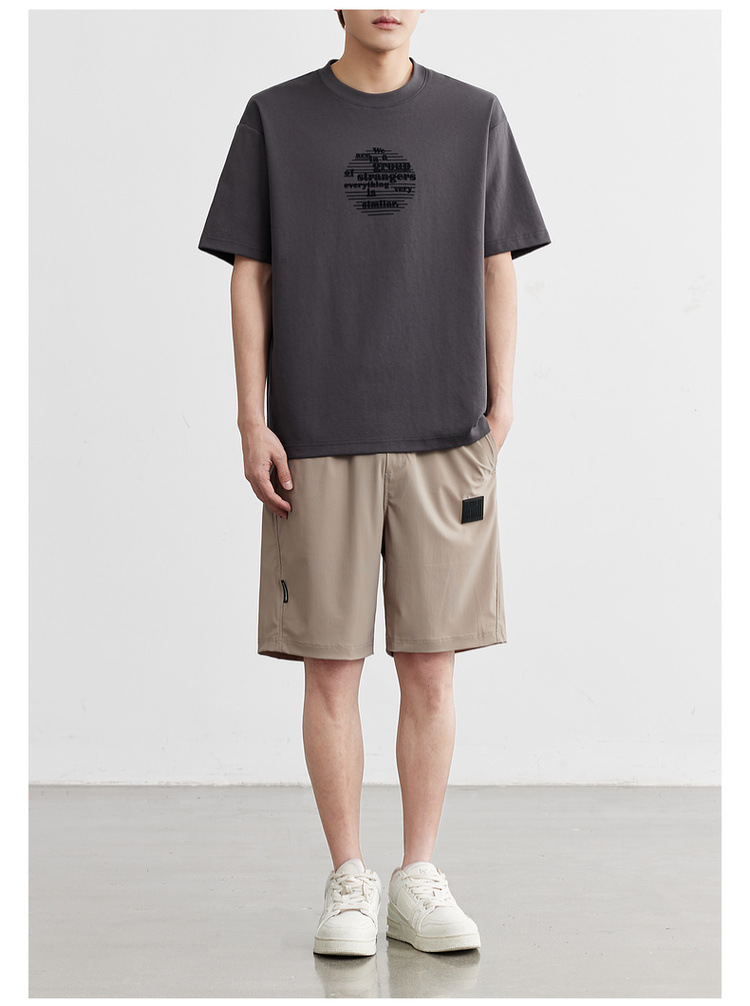 Quick-drying ice silk cotton round-neck cool printed short-sleeved T-shirt for men 2024 Summer new style slightly loose half-sleeved T-shirt pic 19