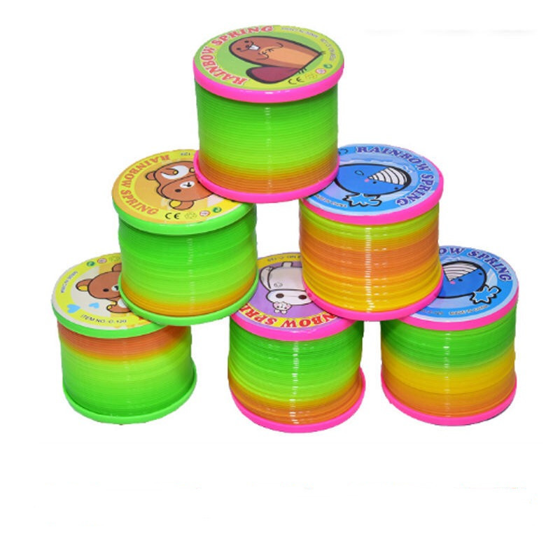 129.119 Rainbow rings, Jenga elastic rings, plastic spring rings, rainbow rings that can climb stairs pic 5