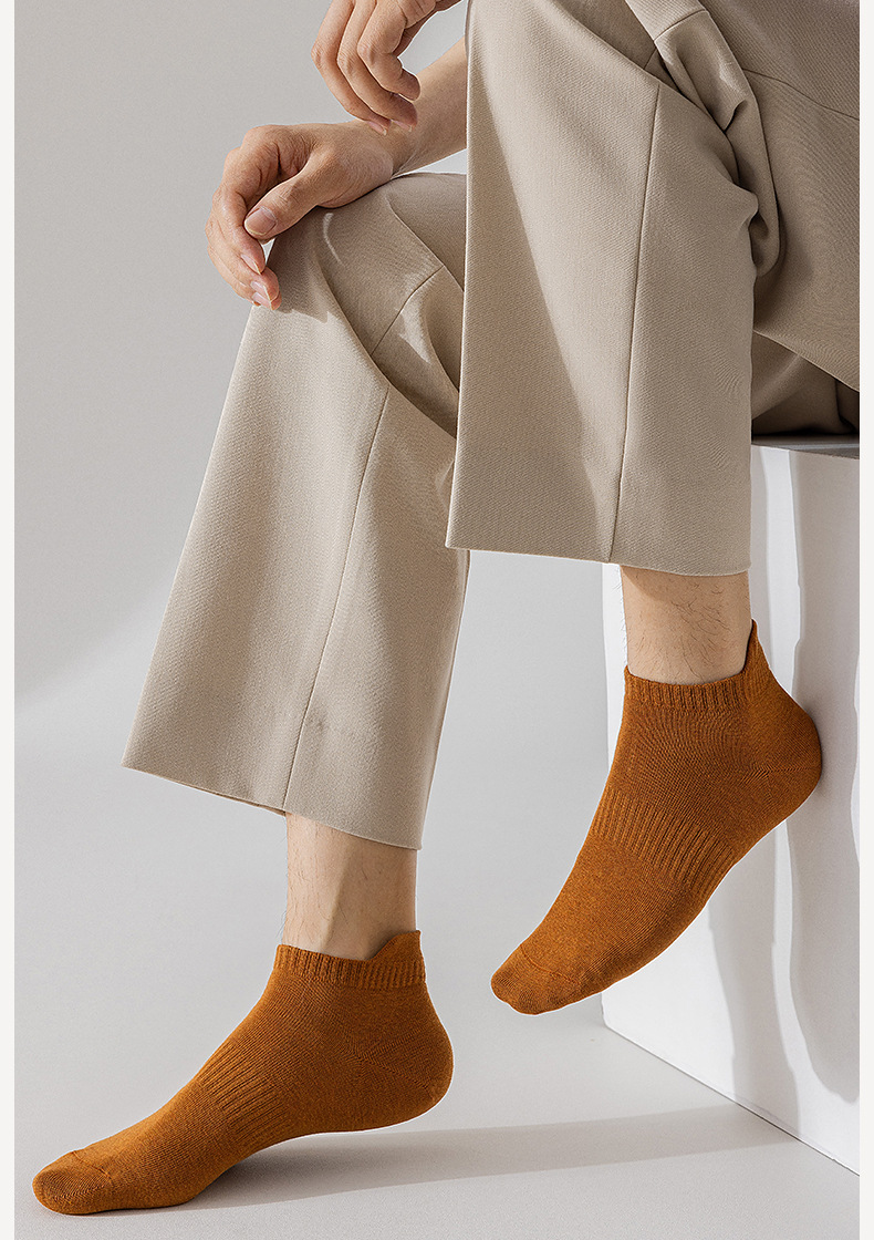 袜子男春秋短袜全棉纯棉抗菌男士棉袜短筒运动袜黑白春夏透气批发详情15