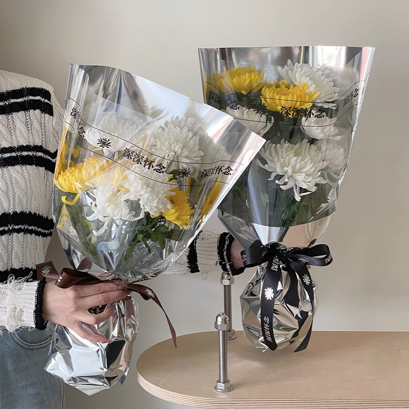 喜裕 新品米兰纸空间韩素纸金边果冻膜包装纸花店包花纸鲜花包装详情1