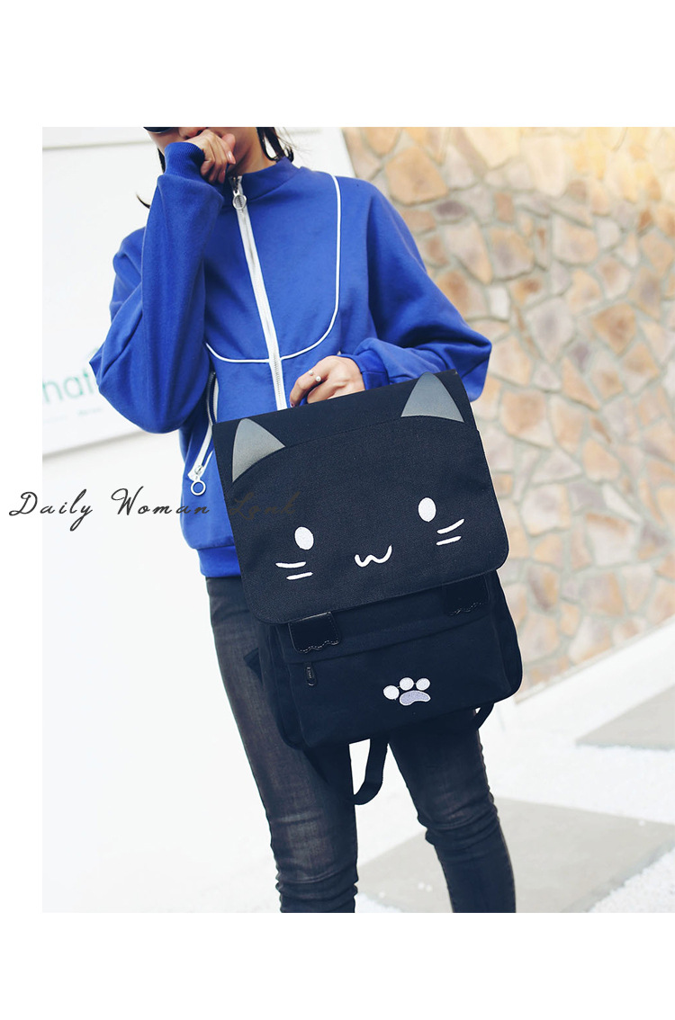 Wholesale Japanese-style cute three-dimensional cat large-capacity schoolbags, cute girls, pink and cute cartoon backpacks, backpacks for girls pic 15