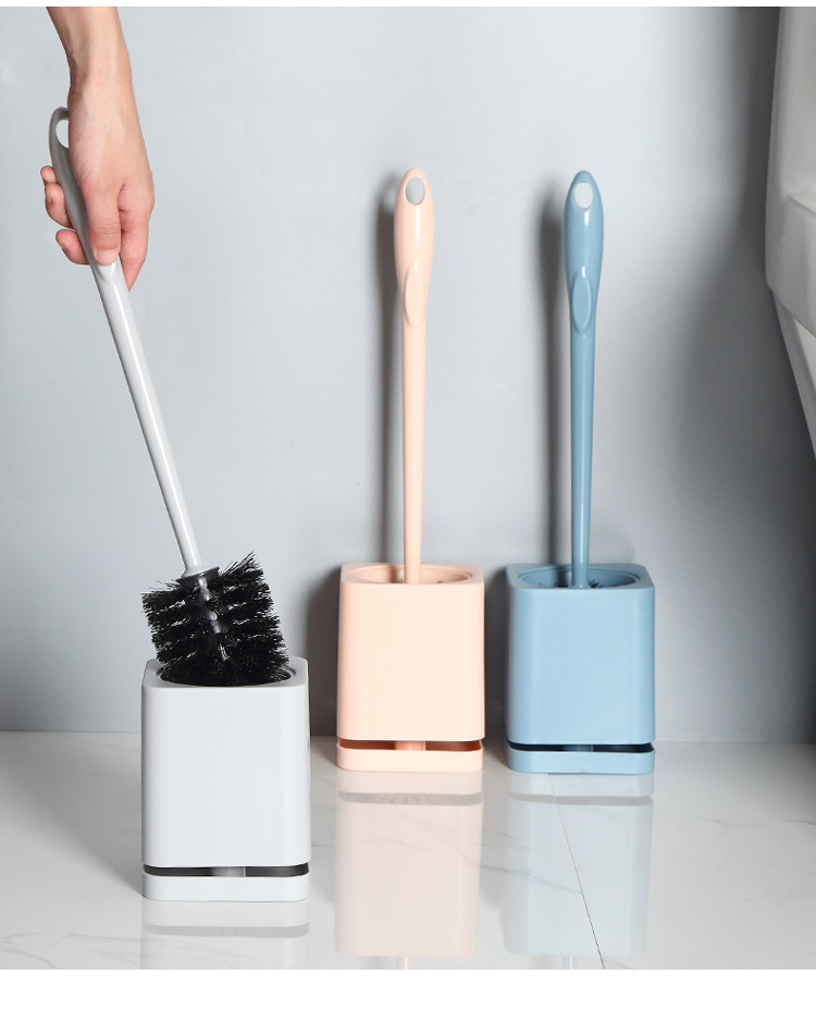 马桶刷家用塑料长柄马桶刷子免打孔壁挂落地带底座马桶刷清洁套装详情18