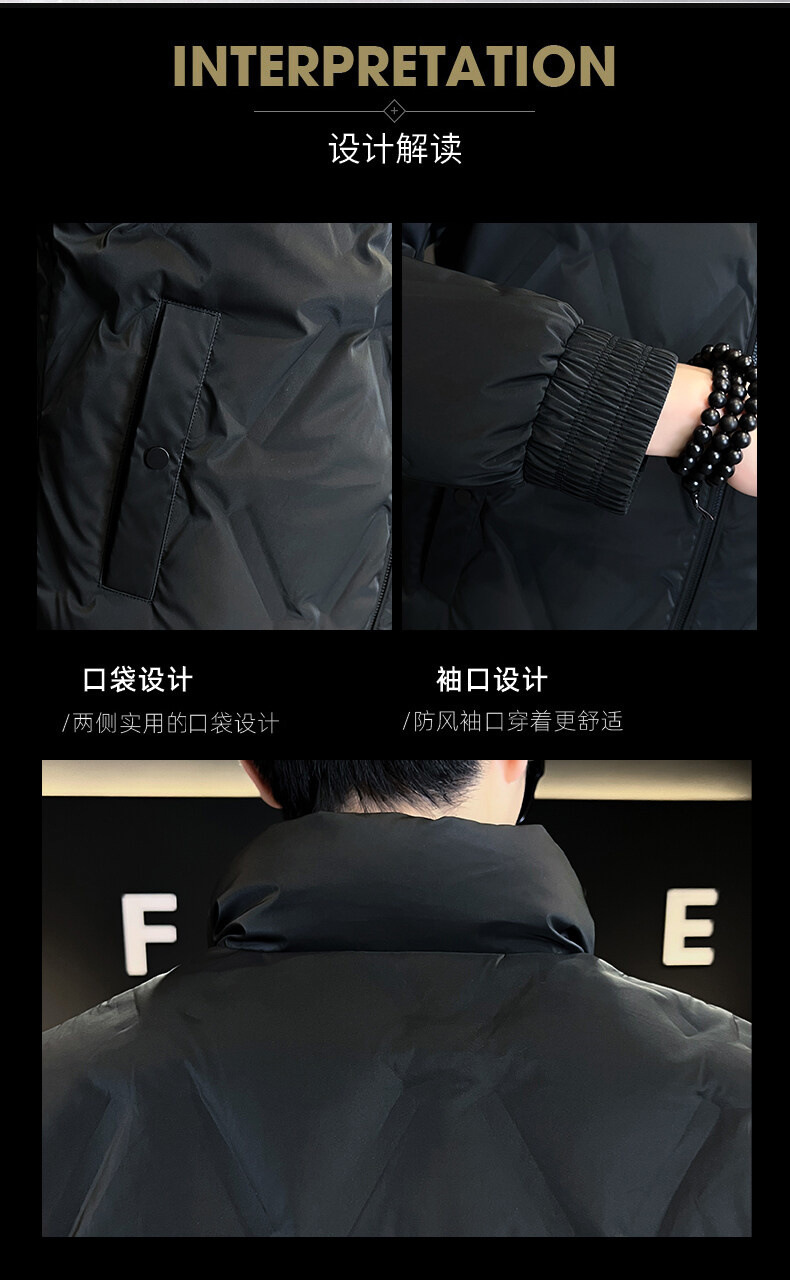 轻薄羽绒服男款高端短款冬季大码立领灰鸭绒外套男士新款潮牌男装详情9