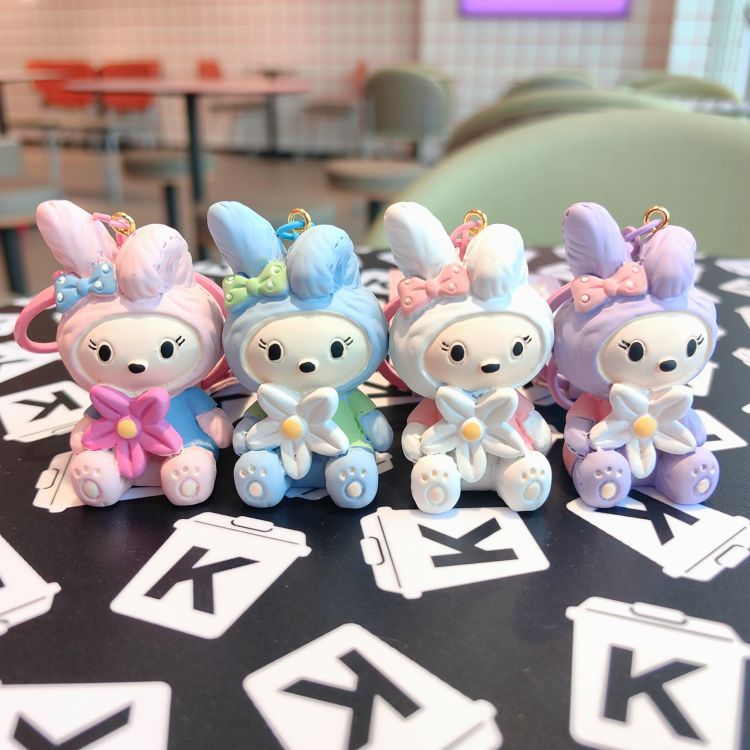 卡通三丽鸥美乐蒂钥匙扣可爱树脂公仔钥匙链书包包挂件小礼品批发详情6