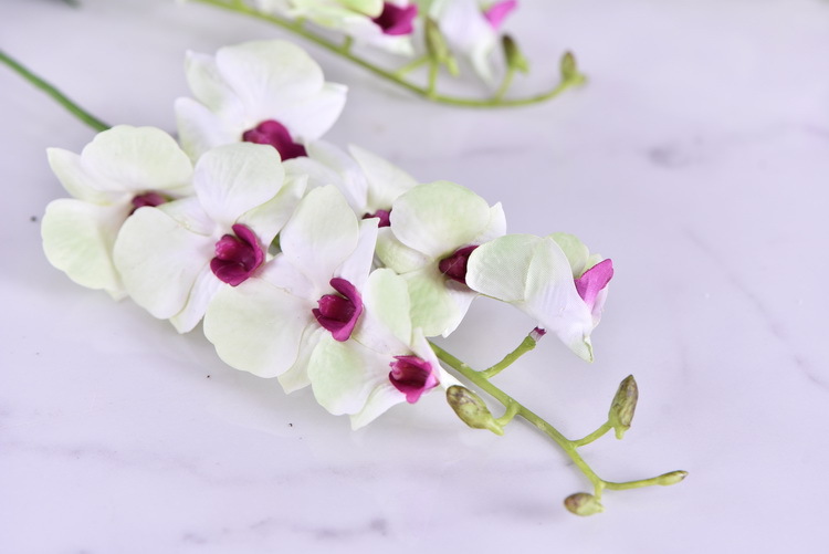 Factory direct sales of high-end artificial dendrobium, wholesale of artificial flowers with leaves, home decoration of Phalaenopsis and Lanjin artificial plants pic 17