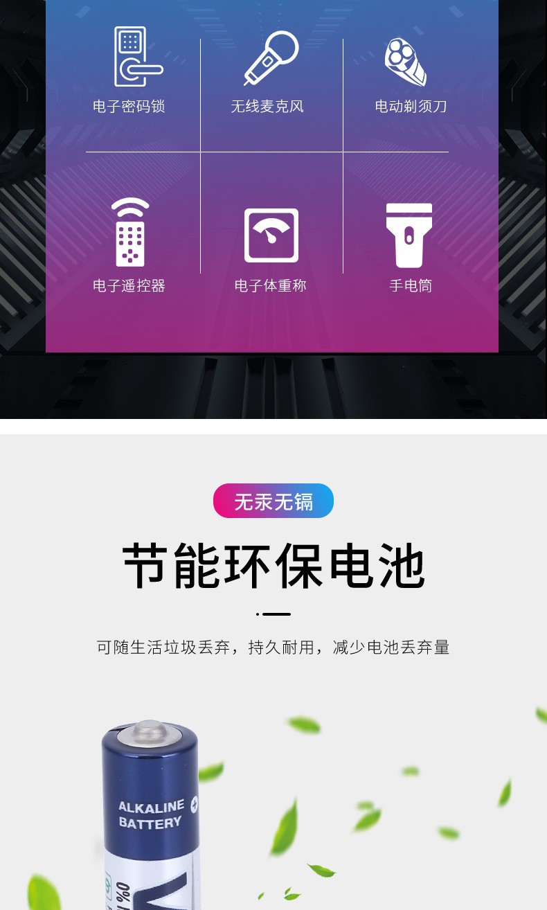 Silver Warrior vinnic Songbai LR03 No. 7 AAA Remote Control, alkaline battery for cars, planes, children and toys pic 7