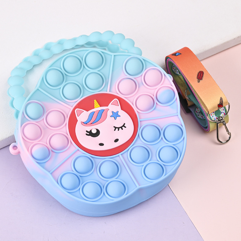 2023新款儿童花型手提单肩斜挎包卡通迷你可爱泡泡包硅胶手提零钱详情10