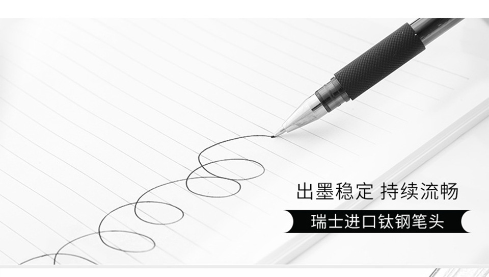 505 Smooth Gel Pen Student Office Business Signature Pen 0.5mm Black Pearl Gel Pen pic 6