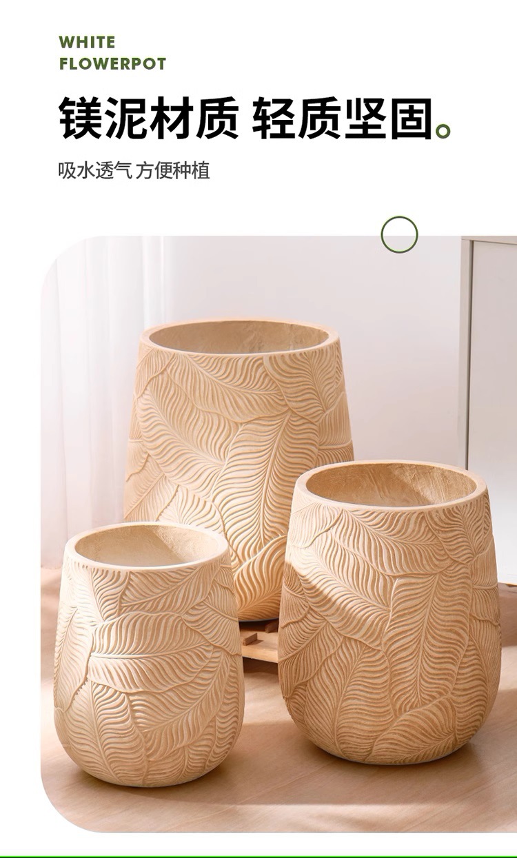 复古水泥花盆特大号阳台千年木龙血树百合竹天堂鸟柠檬树家用花盆详情5