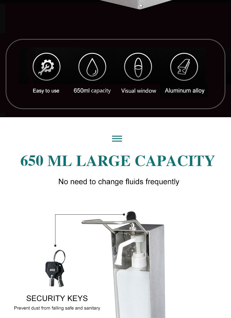 Wall-mounted elbow press type soap dispenser, medical soap dispenser, German best-selling spray disinfectant, Sifang pic 34