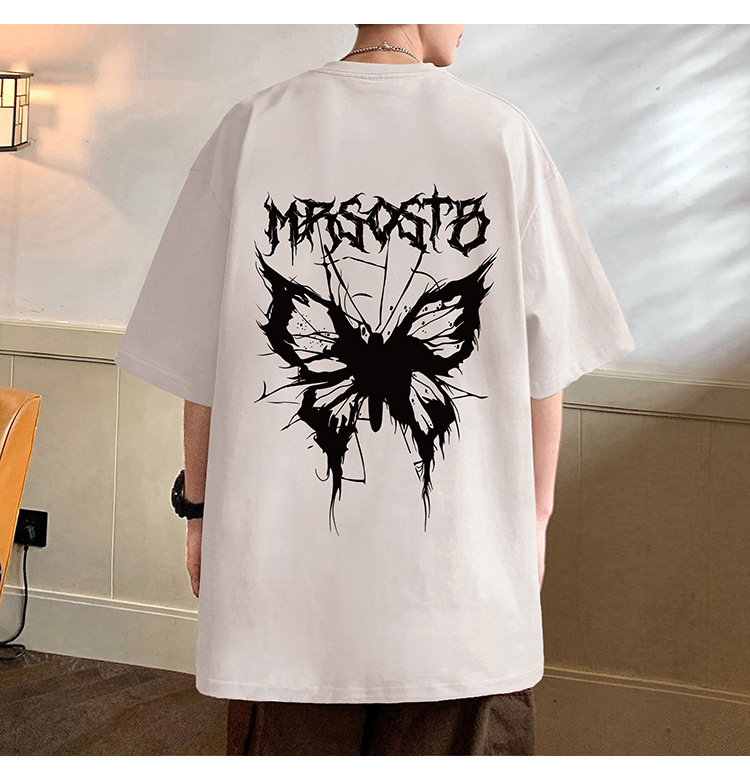 Camiseta de manga corta americana de algodón pesado hombre 2024 nuevo verano hombre retro country trend oversize pic 8