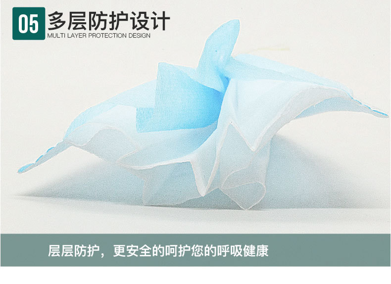 证件齐全权威检测一次性口罩民用三层防护熔喷布防尘透气50只一包详情8