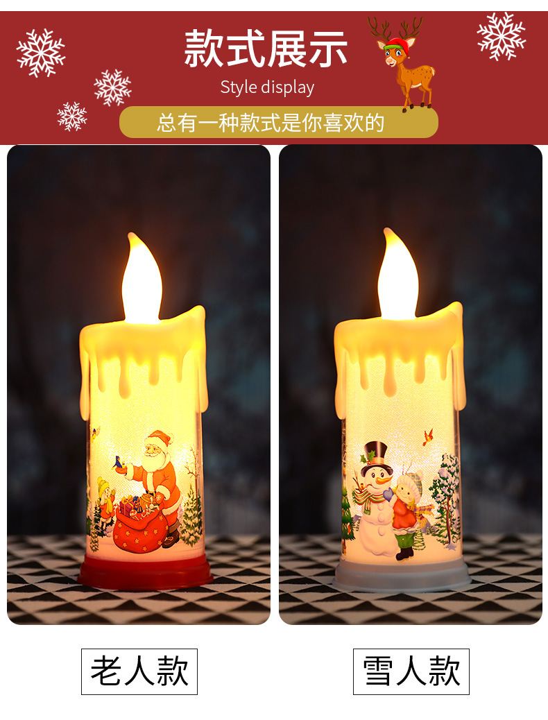 Christmas teardrop candle simulation wax decorative handicrafts and ornaments pic 3