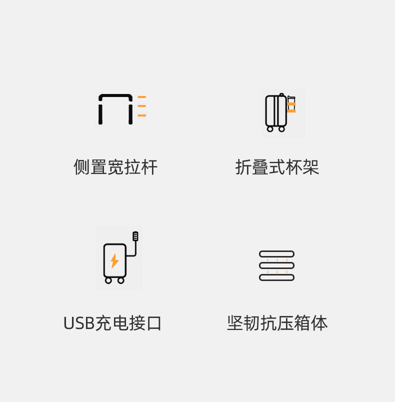 20寸男女款多功能宽拉杆旅行箱 铝框登机箱耐用加固密码箱包 旅行必备行李箱详情4