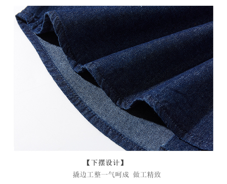 男装薄款牛仔长袖衬衫男2023春秋韩版潮流休闲纯色工装衬衣外套男详情7