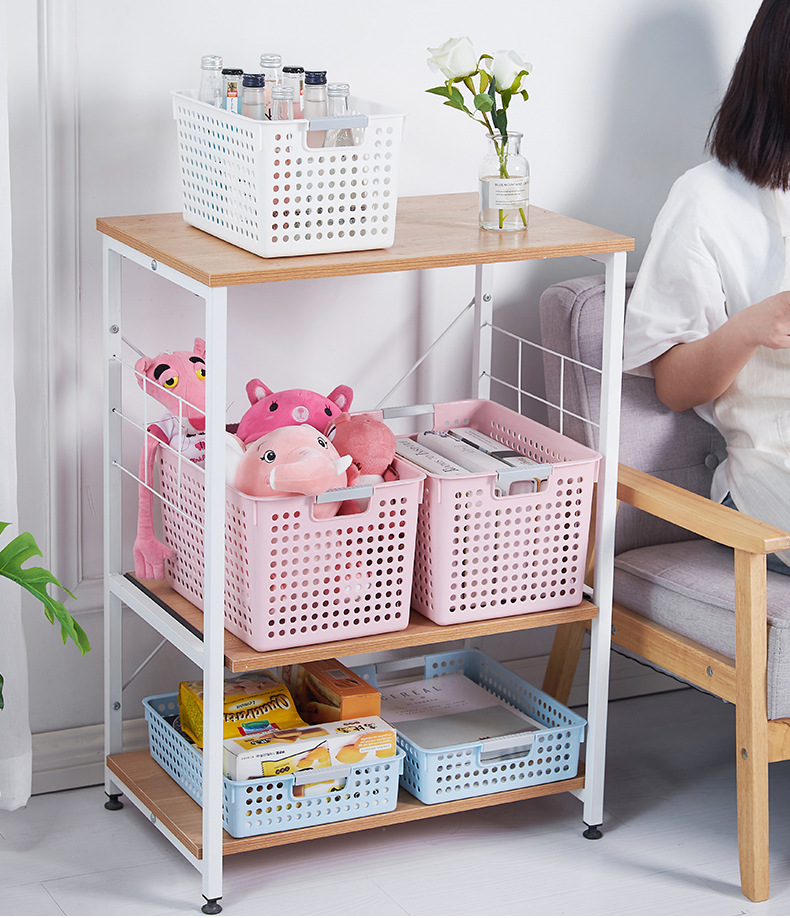 Wholesale plastic storage baskets, desktop sundries storage frames, kindergarten toy storage boxes, kitchen snack storage baskets pic 9