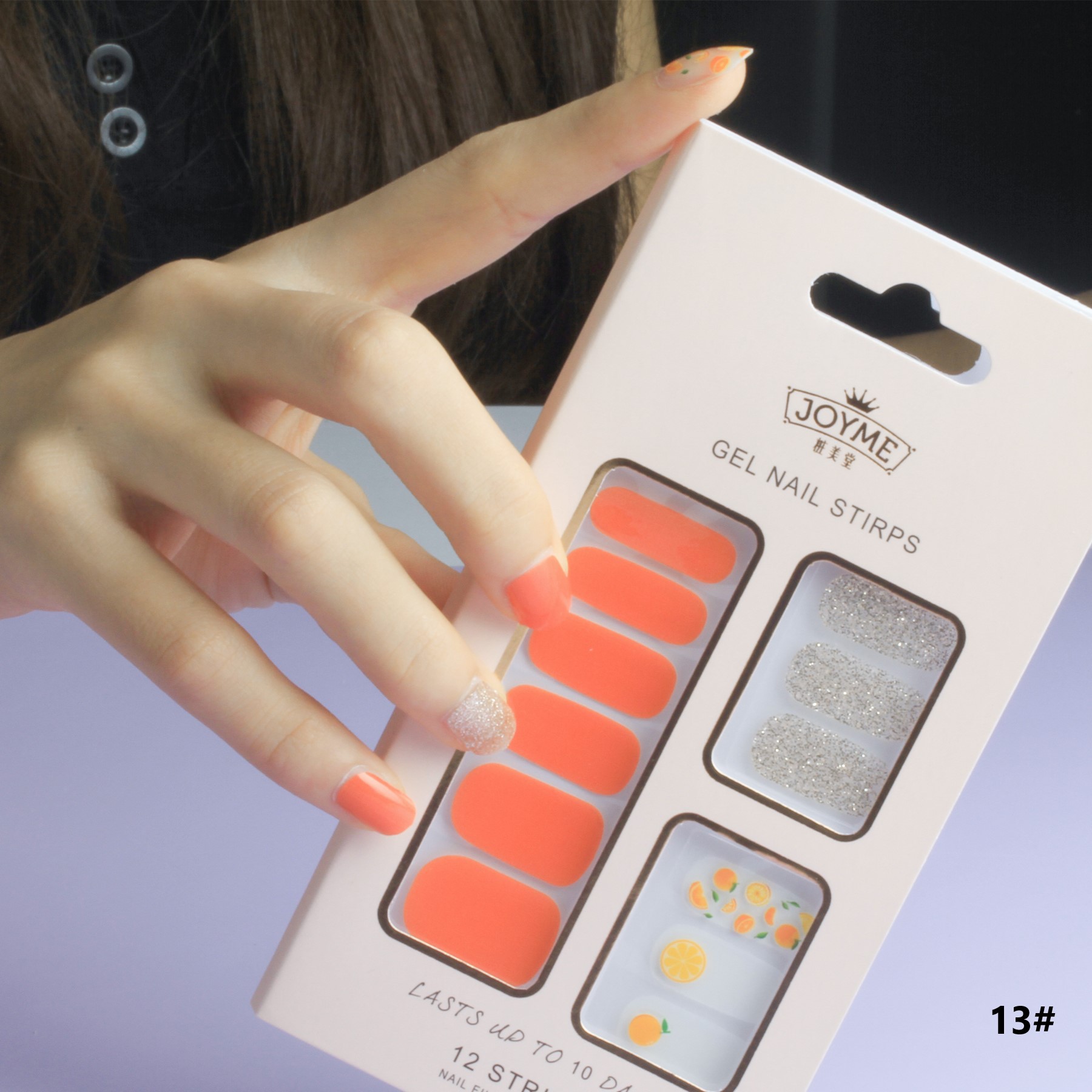 Custom-made 12-piece box set of waterproof nail stickers that are popular among Internet celebrities pic 25