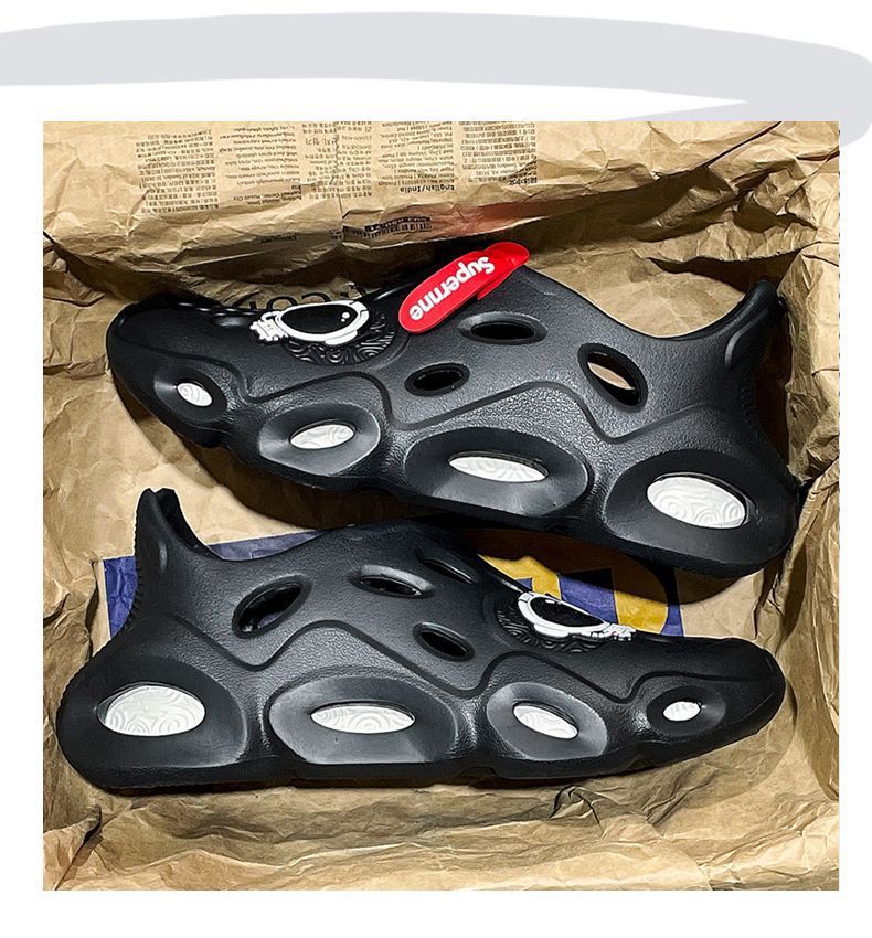 洞洞鞋男款夏季外穿超软防滑耐磨外出男士新款凉鞋厚底踩屎感拖鞋详情3