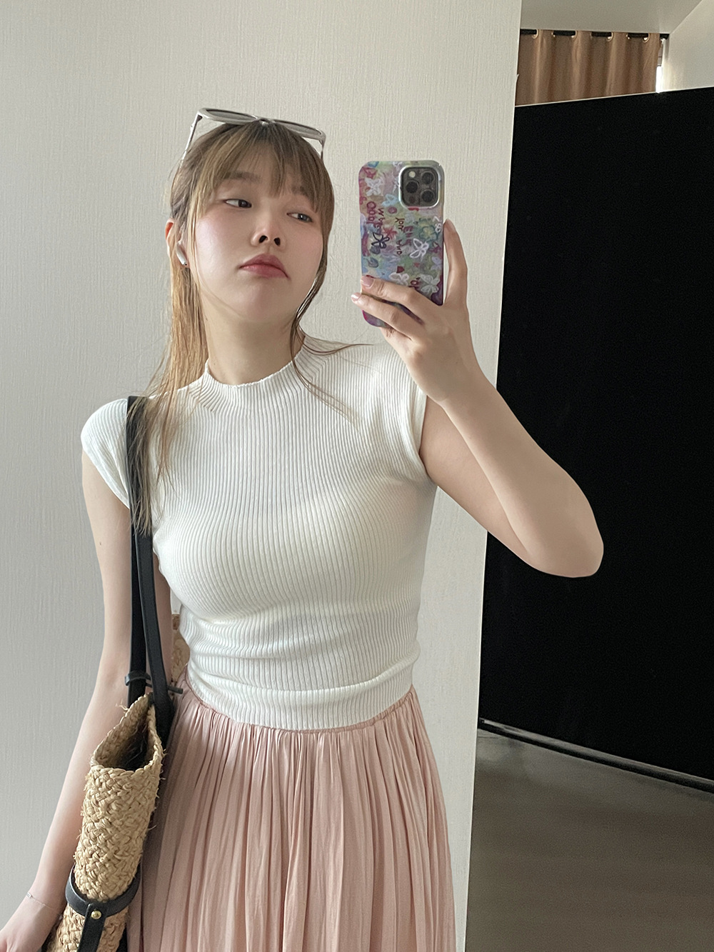 软糯飘逸可甜可盐~子川松紧腰显瘦长裙女2024夏季休闲半身裙e1316详情34