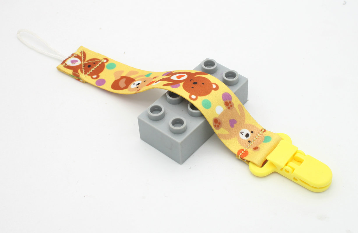 Productos para bebés personalizados cadena de chupete cordón de chupete correas anticaída clip de chupete en stock pic 17