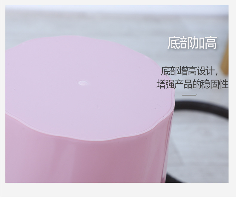 Household pressure ring handle trash can, Nordic style simple hotel trash can, heart-shaped handle trash can pic 13