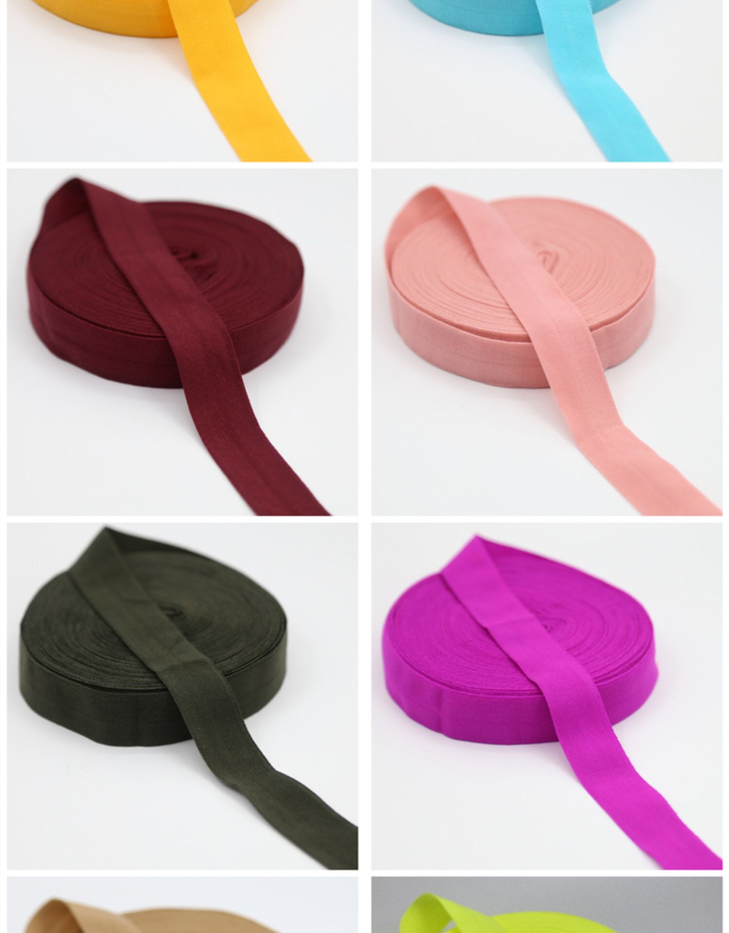 2CM nylon 7070 edge elastic band, nylon down jacket sleeve elastic color elastic edge band pic 7