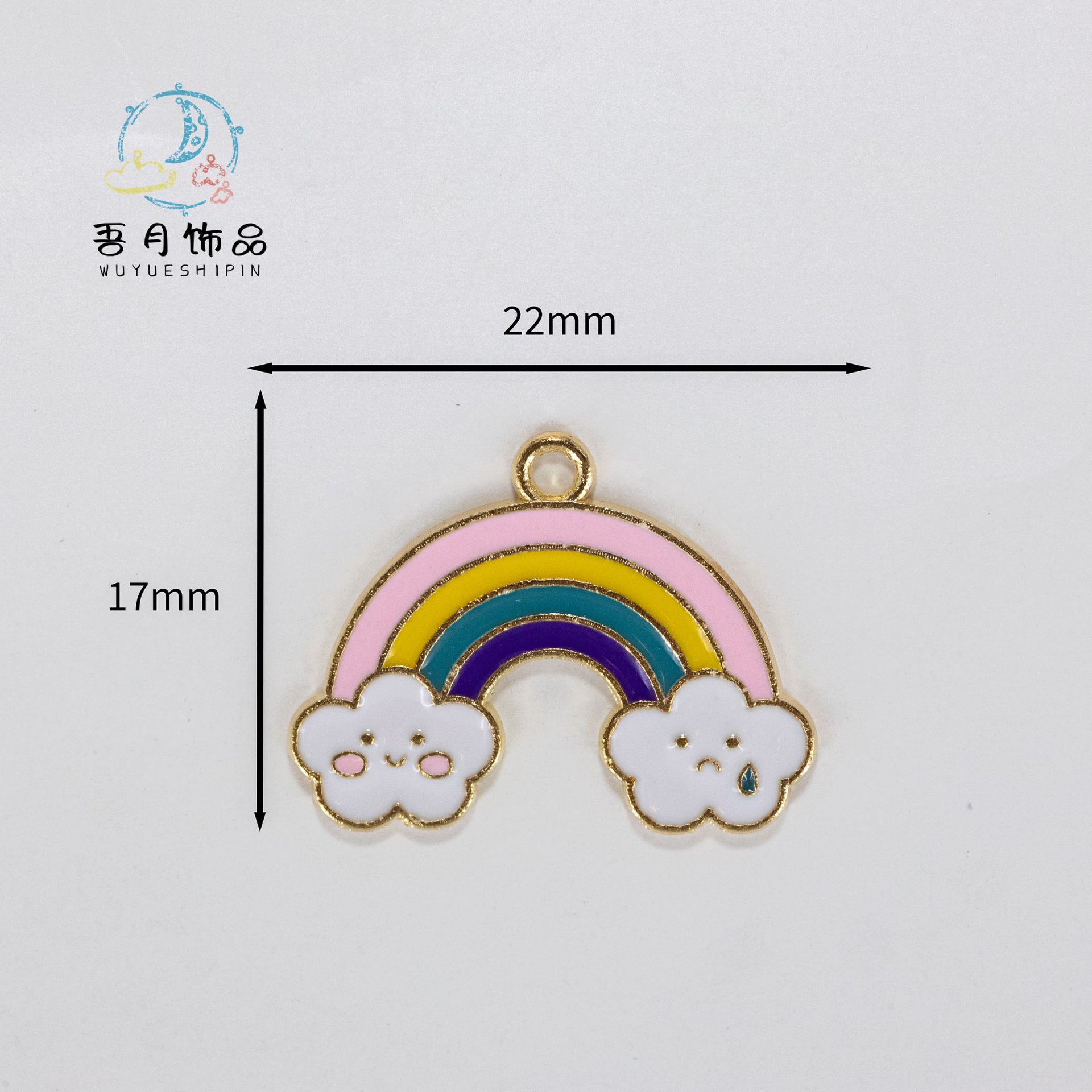 彩虹滴油合金饰品配件项链手链耳环耳饰手工diy材料义乌批发厂家详情10