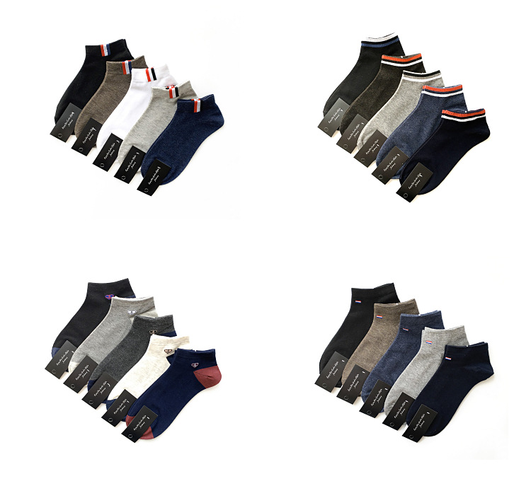 袜子男短袜四季热卖船袜纯棉男士浅口袜棉袜透气男袜批发详情7