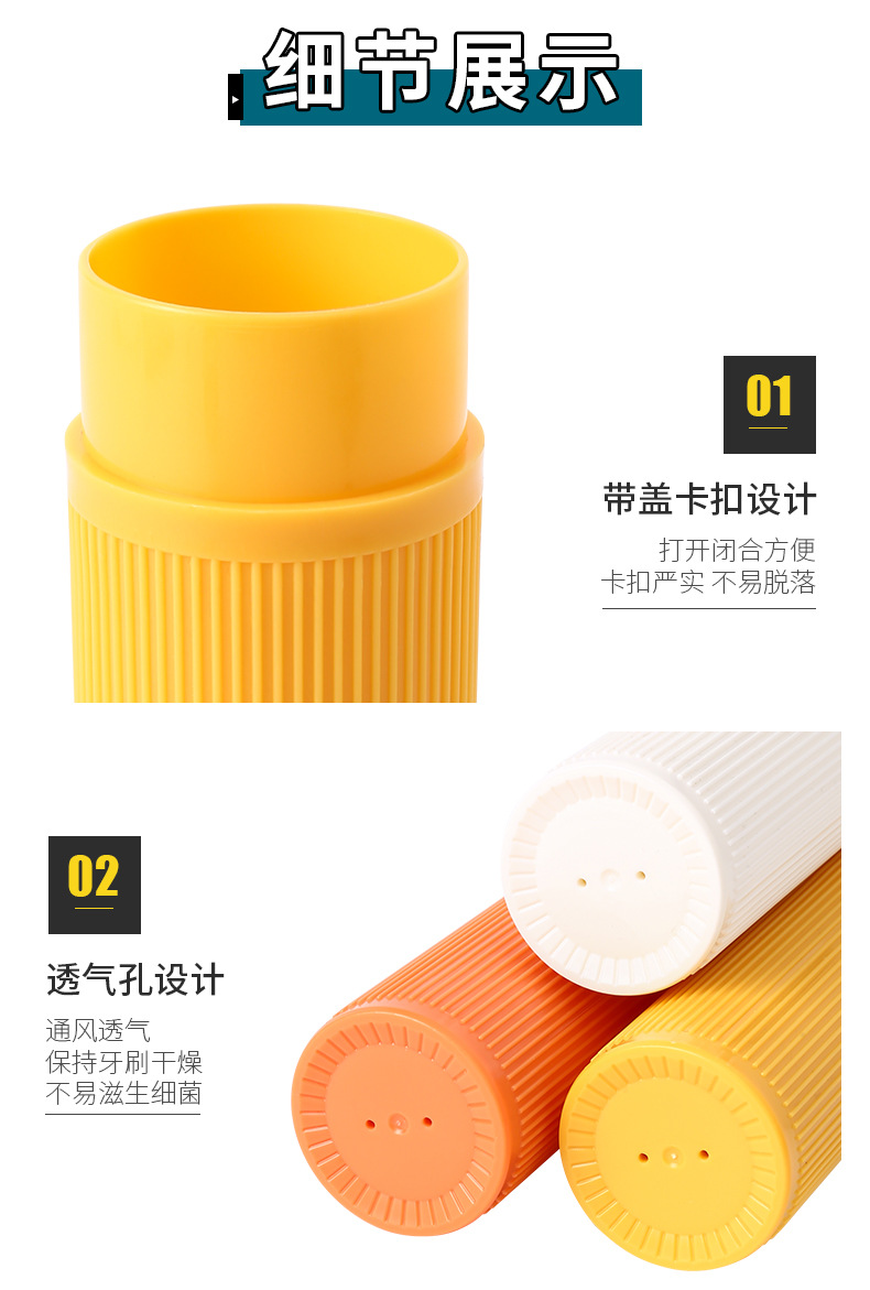 Coarse striped travel washbasin, toothbrush cup set, couple modern and simple toothbrush box, multi-functional mouthwash bucket pic 14