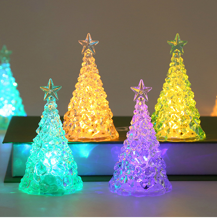 Cross-border Christmas decorations, Christmas trees, Christmas Eve gifts, led candle lights, table ornaments, crystal night lights pic 3