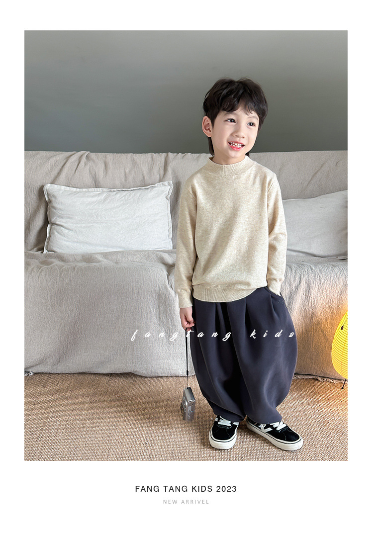 麦可希童装儿童裤子加绒2023秋冬新款韩版男童保暖加厚休闲裤冬装详情17