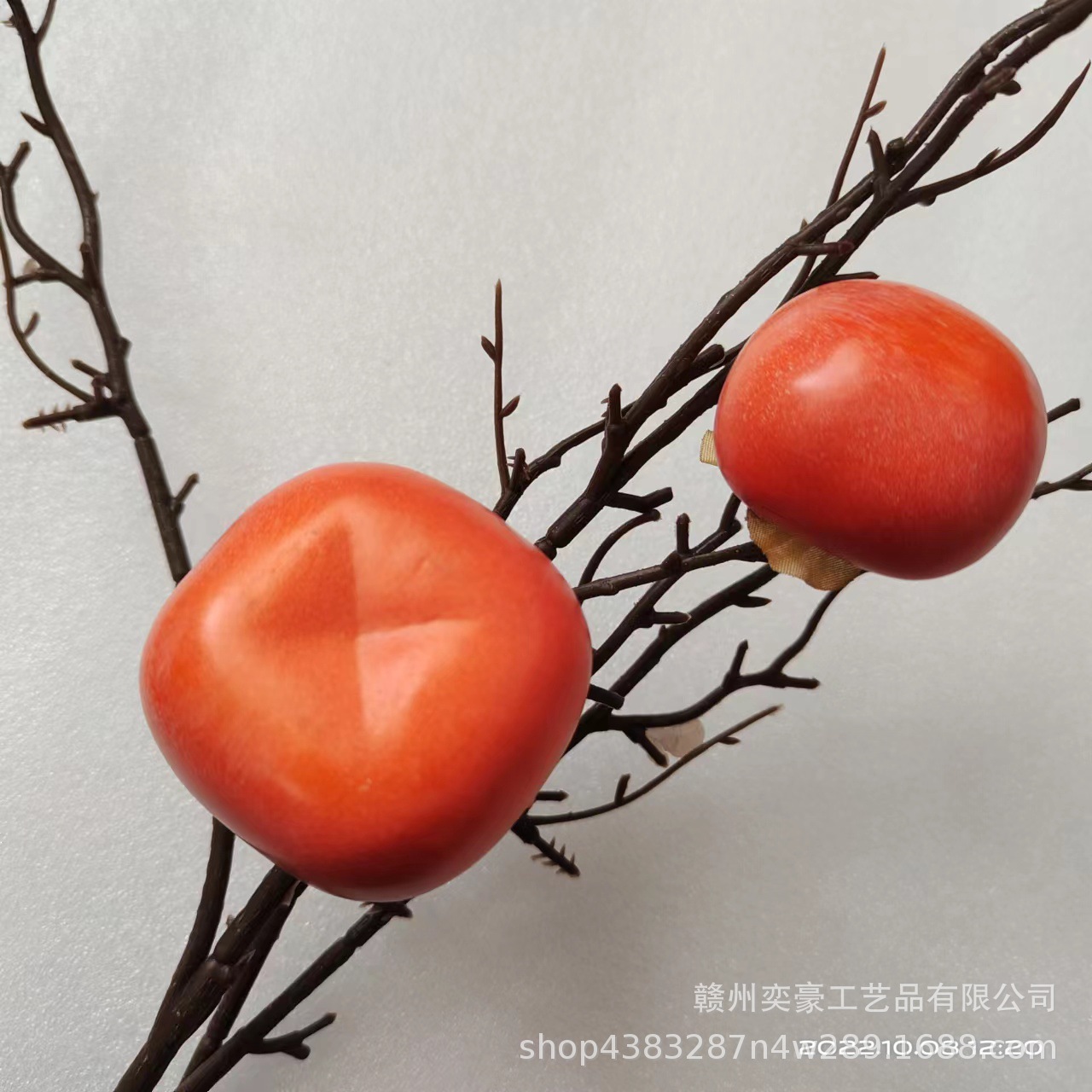 Simulated fruit model, simulated persimmon, fake persimmon prop, persimmon branch head decoration, flower arrangement accessories pic 4