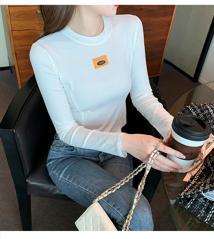 打底衫女内搭秋季2022年新款修身显瘦短款上衣洋气长袖打底小衫潮详情21