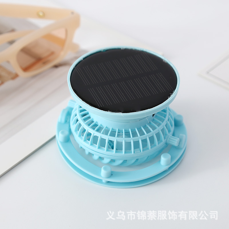 新款太阳能风扇帽180-360°旋转可拆卸风扇配件USB充电小风扇批发详情16