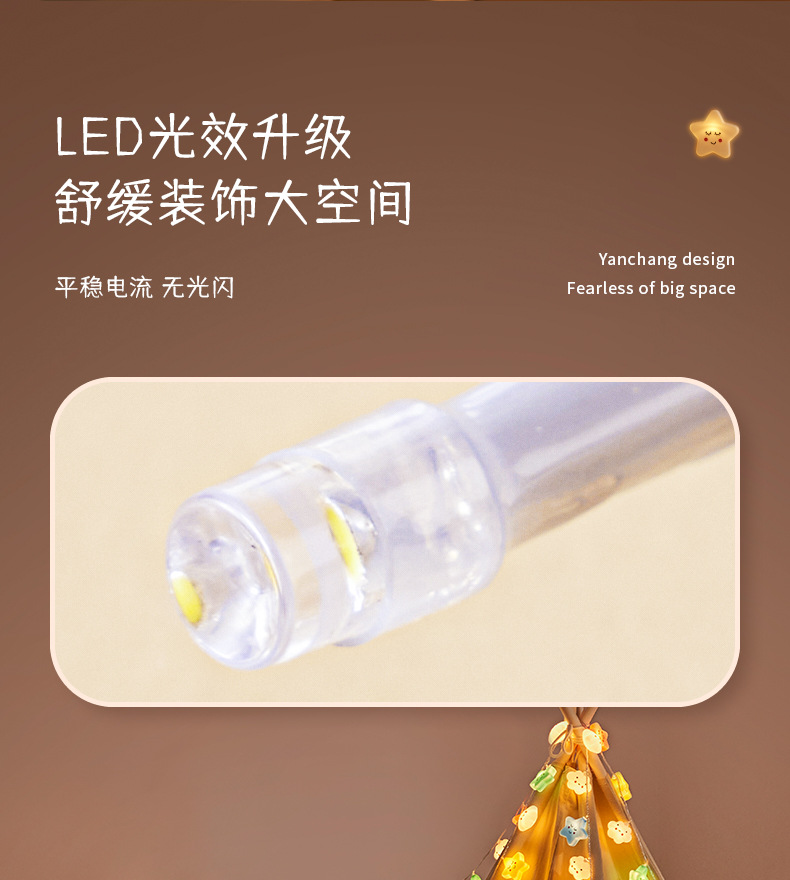 彩虹云朵小彩灯卧室布置装饰灯儿童帐篷灯房间挂灯露营氛围装饰灯详情9