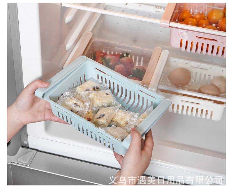 田园PP厨房储物篮白色收纳篮厂家直销 冷冻食物整理储物保鲜盒详情4