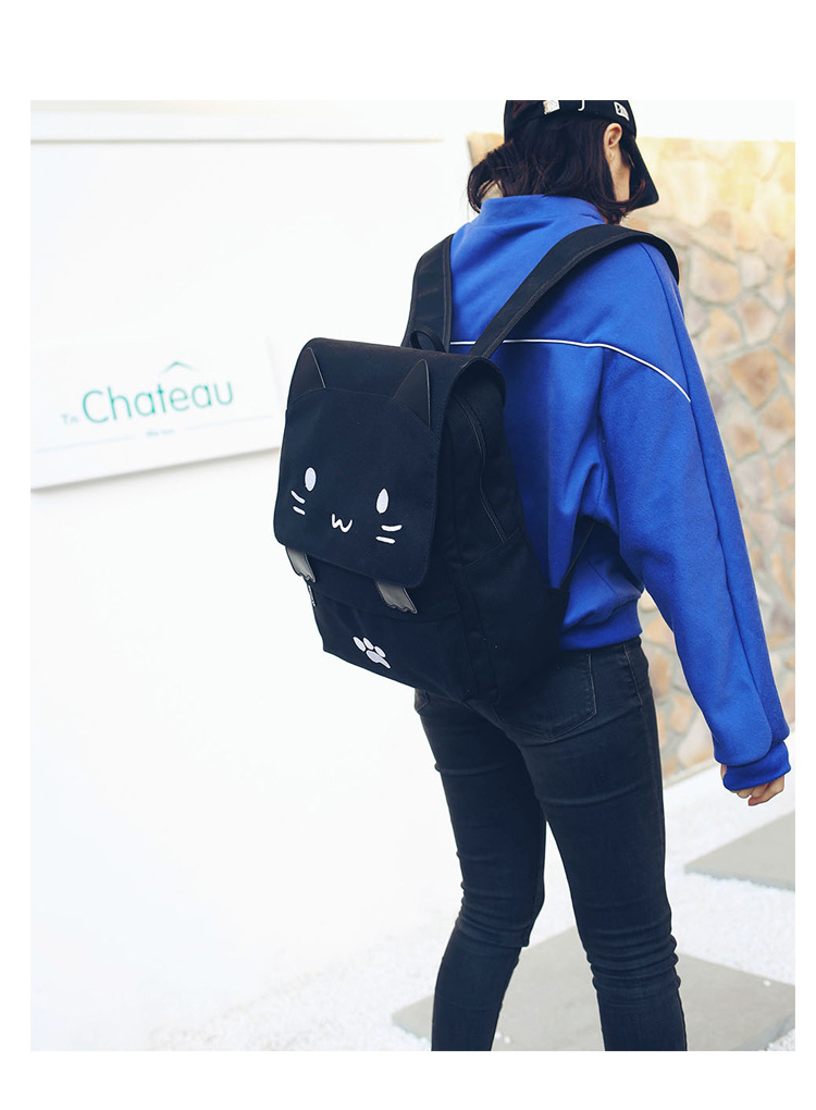 Wholesale Japanese-style cute three-dimensional cat large-capacity schoolbags, cute girls, pink and cute cartoon backpacks, backpacks for girls pic 19