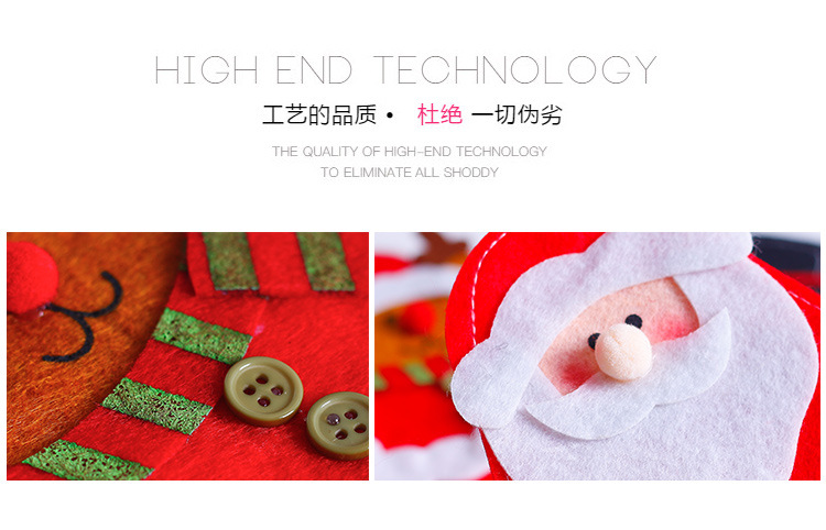 Wholesale of new Christmas decorations, new Santa Claus knife and fork sets, Christmas desktop cartoon tableware, knife and fork bags pic 6