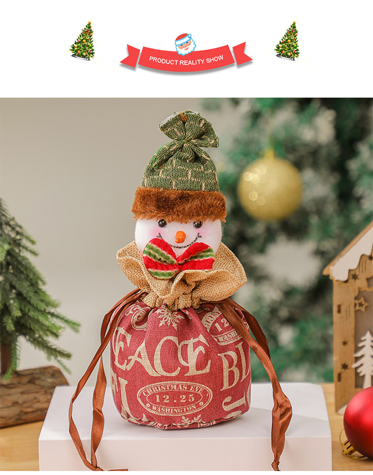Christmas gift bags, apple bags, Christmas gift bags, plush candies, decorative items, elderly people, snowmen, deer bouquets pic 54