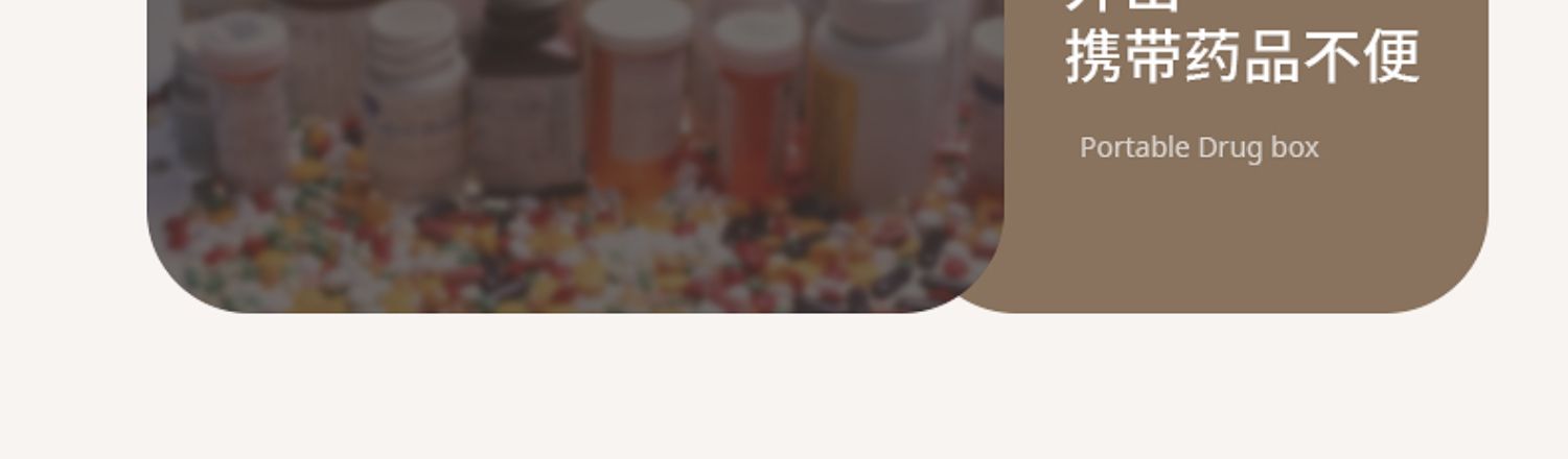 Portable medicine box, three meals a day, portable medicine packaging box, seven-compartment medicine box for seven days a week, large-capacity medicine dispenser, specially for foreign trade. Specially for foreign trade pic 21