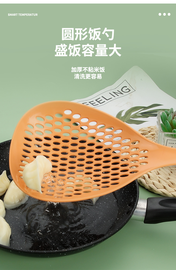 High-temperature resistant large strainer, household kitchen long handle filter screen spoon for scooping dumplings, strainer for scooping noodles, draining water, strainer fence pic 11
