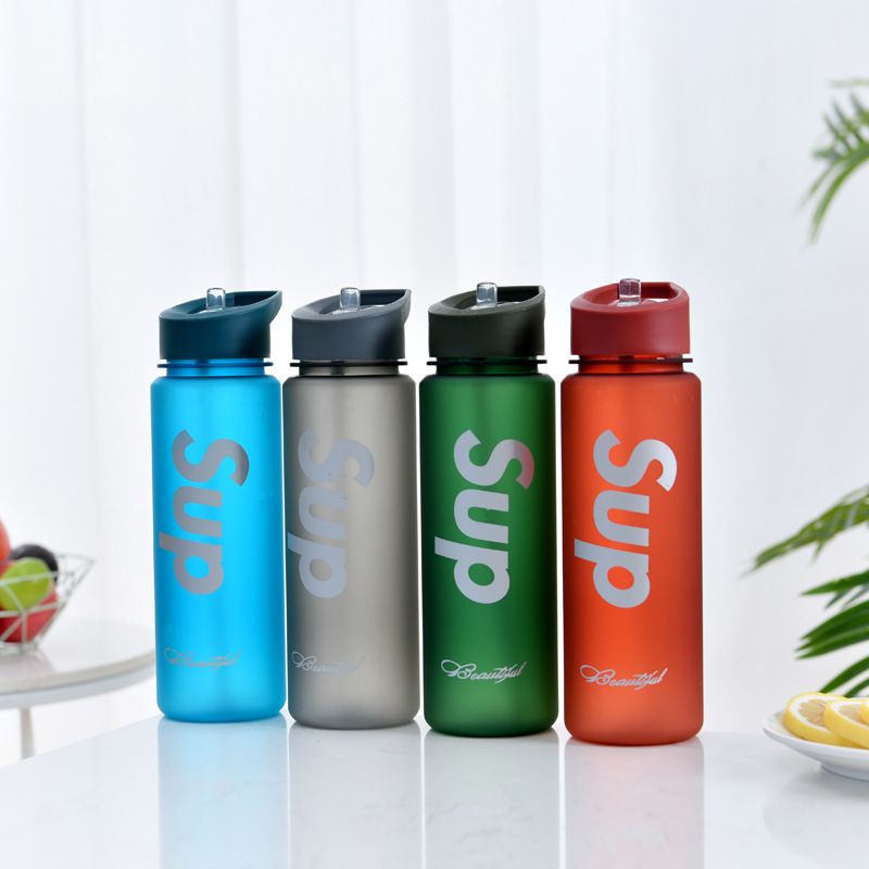M5-1601 700ML Adult plastic outdoor sports water cup, Portable cup, Hidden Straw Cup, Gift cup pic 3